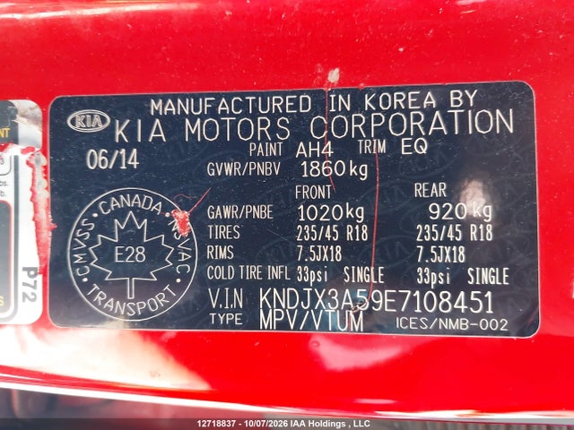 KIA Soul 2014 KNDJX3A59E7108451 Image 9