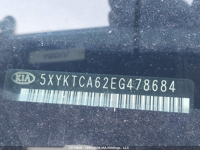 12718849 :رقم المزاد ، 5XYKTCA62EG478684 vin ، 2014 Kia Sorento Lx مزاد بيع