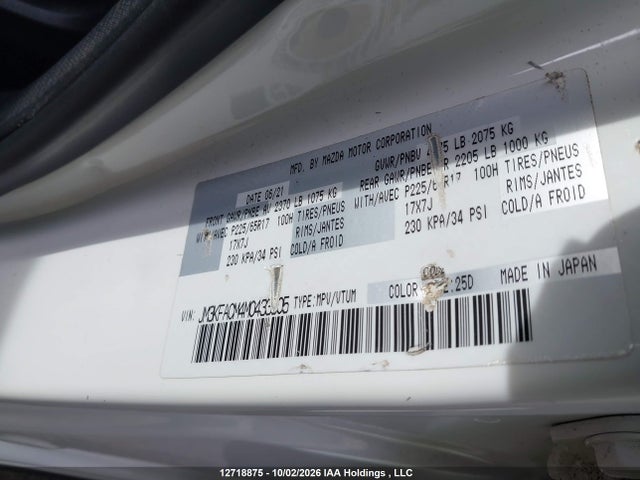 JM3KFACM4M0433605 Mazda Cx-5 Touring