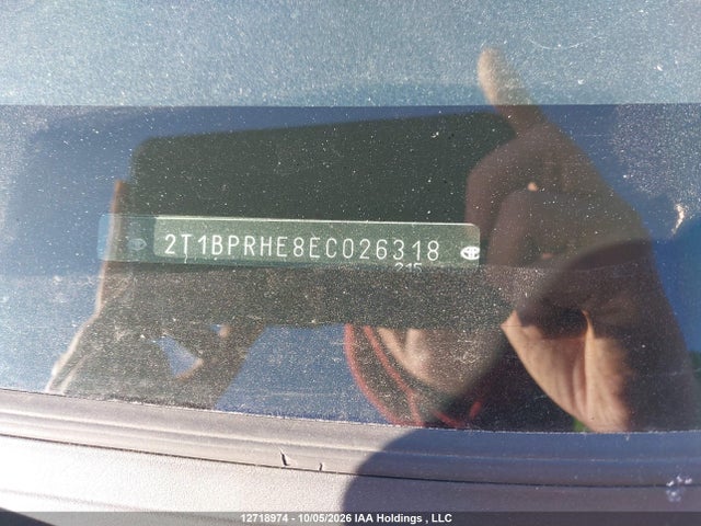 2T1BPRHE8EC026318 Toyota Corolla Le Eco/le Eco Upgrade