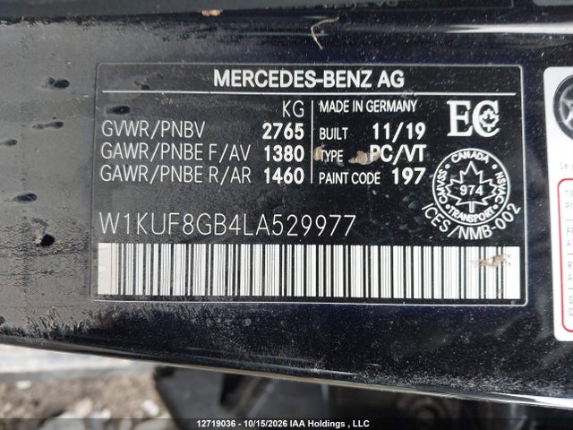 W1KUF8GB4LA529977 Mercedes-Benz S 560 4matic