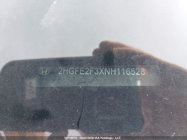 2HGFE2F3XNH116528 Honda CIVIC EX