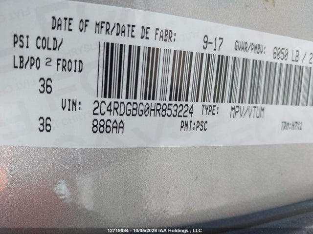 Dodge Grand Caravan Se 2017 2C4RDGBG0HR853224 Image 9
