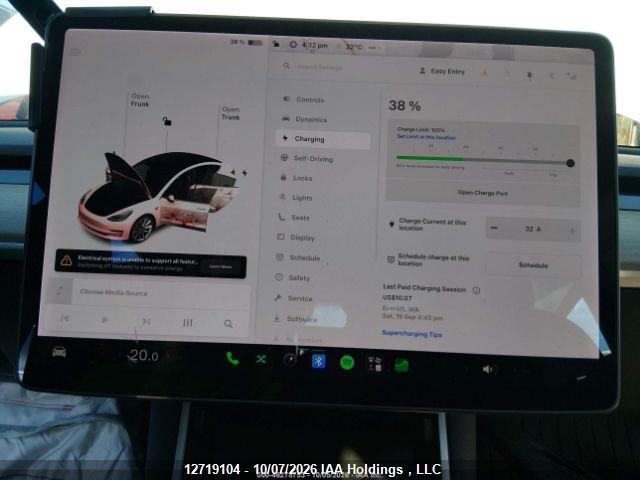 12719104 :رقم المزاد ، 5YJ3E1EA6LF626003 vin ، 2020 Tesla Model 3 مزاد بيع