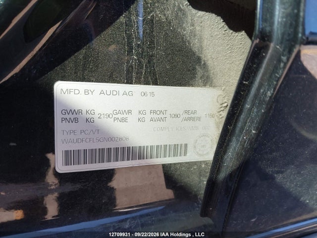 Aukcja sprzedaży 2016 Audi A4 2.0t Komfort Plus, vin: WAUDFCFL5GN002808, numer aukcji: 12709931