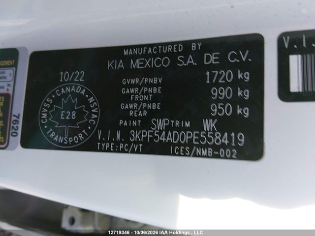 3KPF54AD0PE558419 KIA Forte Ex/ex Premium/ex+/gt-line