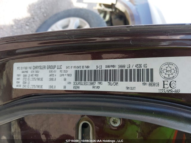 RAM 2500 Longhorn 2014 3C6UR5GL5EG118057 Image 9