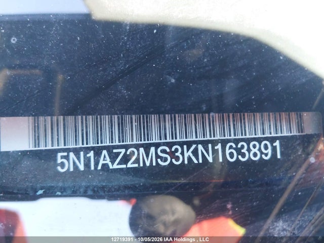 Nissan MURANO SL 2019 5N1AZ2MS3KN163891 Image 19