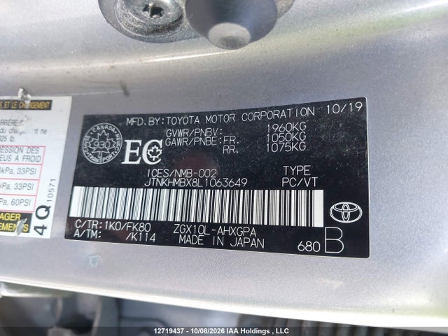 Toyota C-HR 2020 JTNKHMBX8L1063649 Image 18