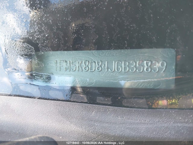 1FM5K8D84JGB35839 Ford EXPLORER XLT