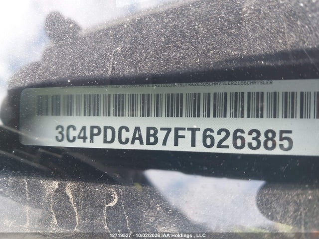 2015 Dodge Journey Cvp/se Plus მანქანა იყიდება აუქციონზე, vin: 3C4PDCAB7FT626385, აუქციონის ნომერი: 12719527
