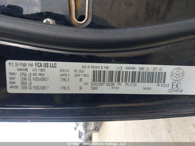 2015 Dodge Journey Cvp/se Plus მანქანა იყიდება აუქციონზე, vin: 3C4PDCAB7FT626385, აუქციონის ნომერი: 12719527