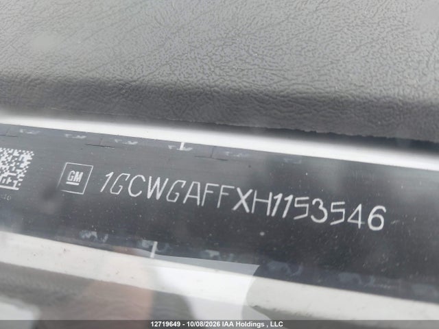 1GCWGAFFXH1153546 Chevrolet Express G2500
