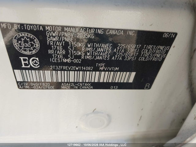 Toyota RAV4 LE 2014 2T3ZFREV2EW114082 Image 9