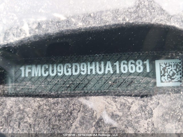 Продаж на аукціоні авто 2017 Ford Escape Se, vin: 1FMCU9GD9HUA16681, номер лоту: 12719749