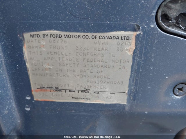 12697028 :رقم المزاد ، 7B60A500587 vin ، 1977 Mercury Grand Marquis مزاد بيع