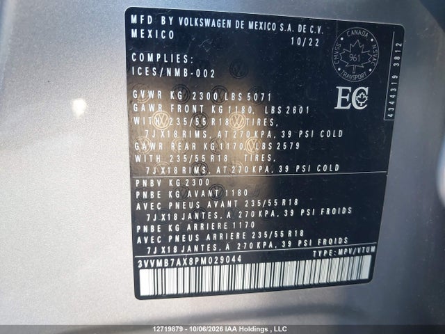 3VVMB7AX8PM029044 Volkswagen Tiguan Comfortline