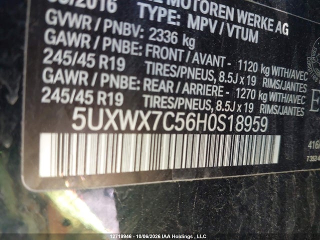 5UXWX7C56H0S18959 BMW X3 Xdrive35i