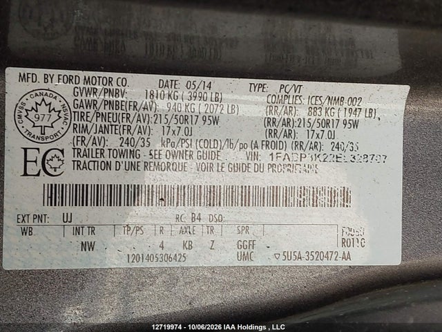 Продаж на аукціоні авто 2014 Ford Focus Se, vin: 1FADP3K22EL328707, номер лоту: 12719974