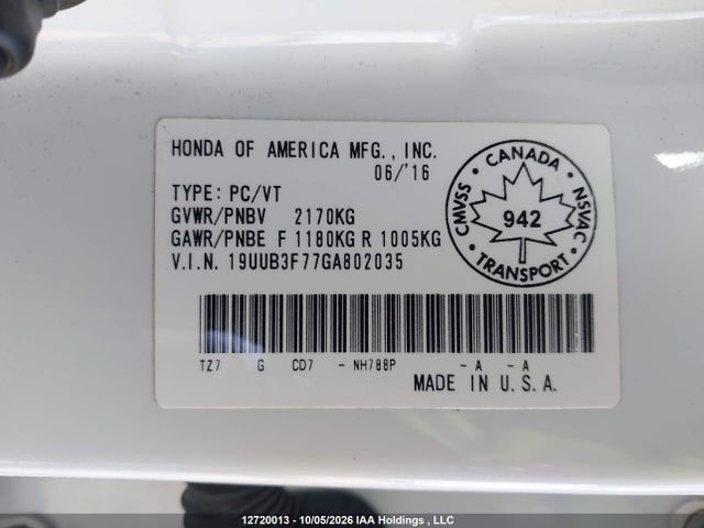 Acura Tlx Advance 2016 19UUB3F77GA802035 Image 9
