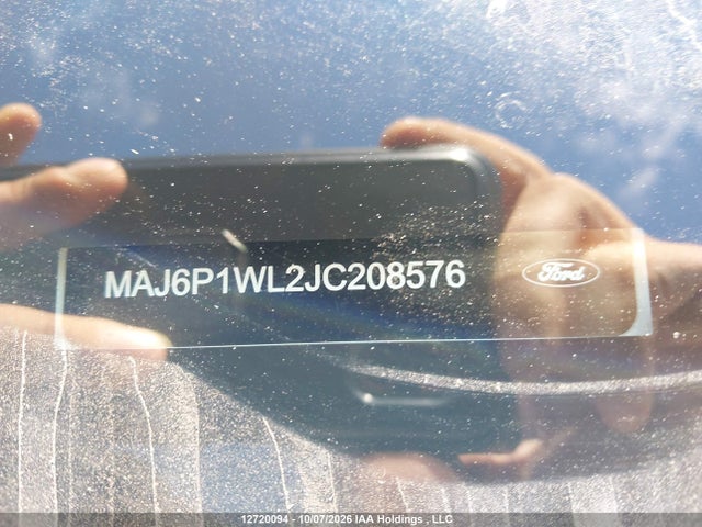 12720094 :رقم المزاد ، MAJ6P1WL2JC208576 vin ، 2018 Ford Ecosport Titanium مزاد بيع