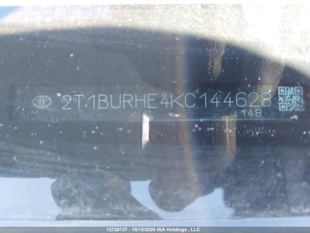 Продажа на аукционе авто 2019 Toyota Corolla Se, vin: 2T1BURHE4KC144628, номер лота: 12720137