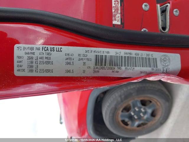 12720146 :رقم المزاد ، 3C4NJDAB9JT209834 vin ، 2018 Jeep Compass Sport مزاد بيع