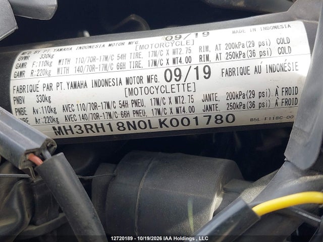 Yamaha Yzfr3 A 2020 MH3RH18N0LK001780 Image 14