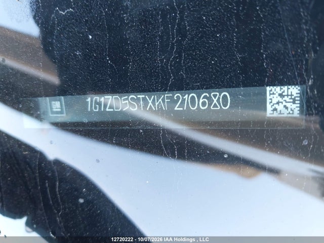 Aukcja sprzedaży 2019 Chevrolet Malibu Lt, vin: 1G1ZD5STXKF210680, numer aukcji: 12720222