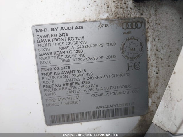 Audi Q5 PREMIUM 2018 WA1ANAFY7J2215173 Image 19