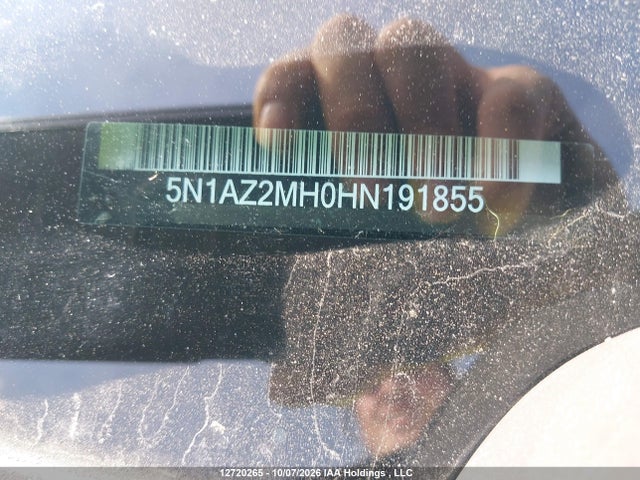 5N1AZ2MH0HN191855 Nissan Murano S/sl/sv/platinum