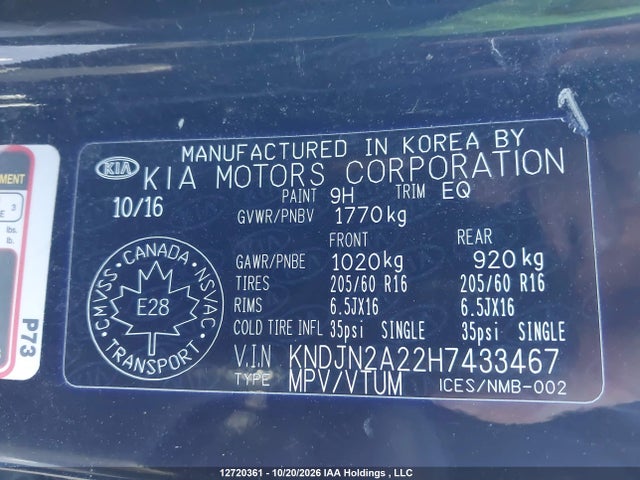 KIA SOUL LX 2017 KNDJN2A22H7433467 Image 19