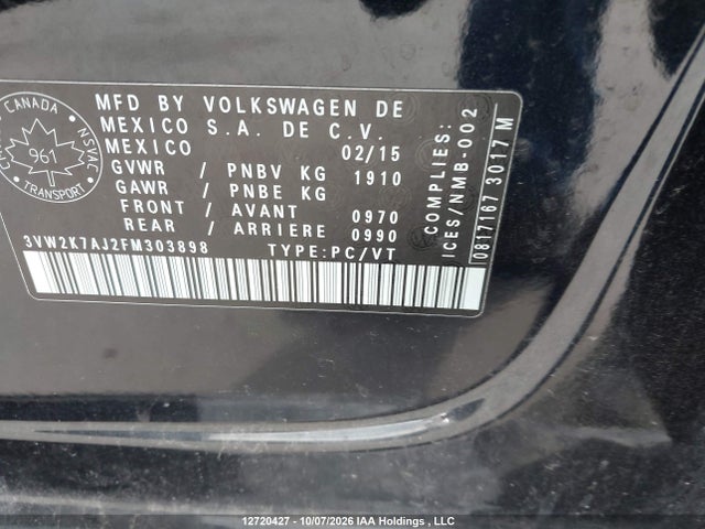 3VW2K7AJ2FM303898 Volkswagen JETTA SEDAN
