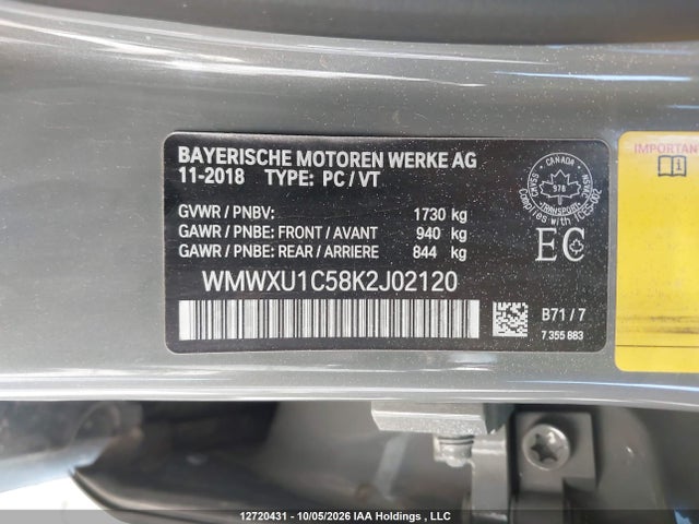 Продаж на аукціоні авто 2019 Mini 5 Door Cooper, vin: WMWXU1C58K2J02120, номер лоту: 12720431