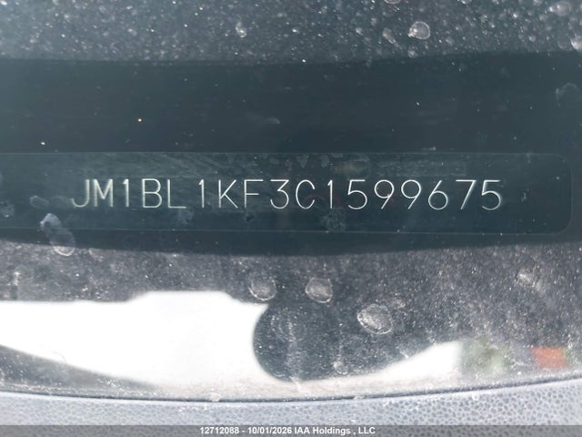 12712088 :رقم المزاد ، JM1BL1KF3C1599675 vin ، 2012 Mazda Mazda3 Gx مزاد بيع