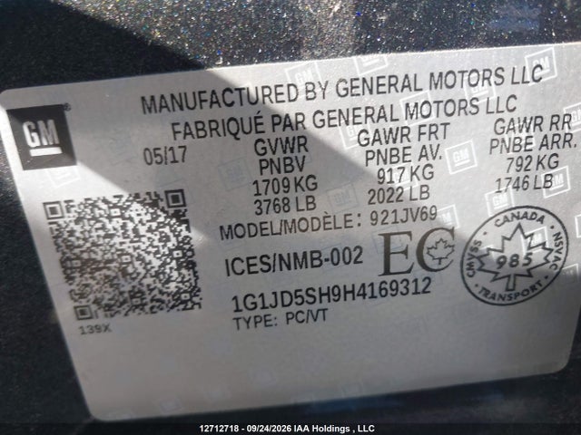 Chevrolet Sonic Lt Auto 2017 1G1JD5SH9H4169312 Image 19