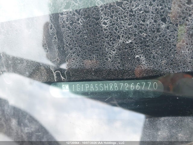 12720564 :رقم المزاد ، 1G1PA5SH8B7266770 vin ، 2011 Chevrolet Cruze Ls مزاد بيع