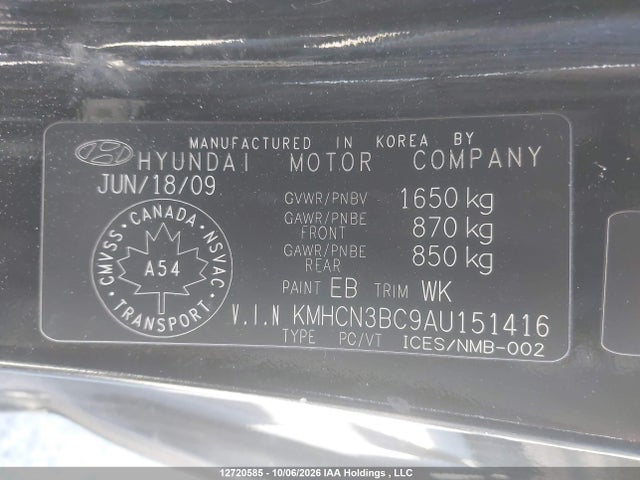 Продажа на аукционе авто 2010 Hyundai Accent Se, vin: KMHCN3BC9AU151416, номер лота: 12720585