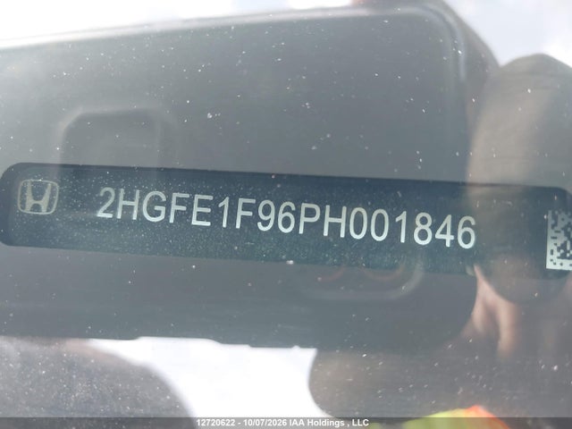 12720622 :رقم المزاد ، 2HGFE1F96PH001846 vin ، 2023 Honda Civic Touring مزاد بيع