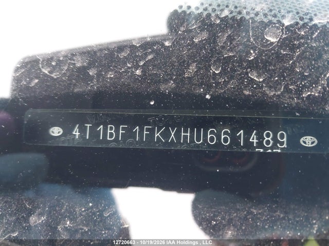 Aukcja sprzedaży 2017 Toyota Camry, vin: 4T1BF1FKXHU661489, numer aukcji: 12720663
