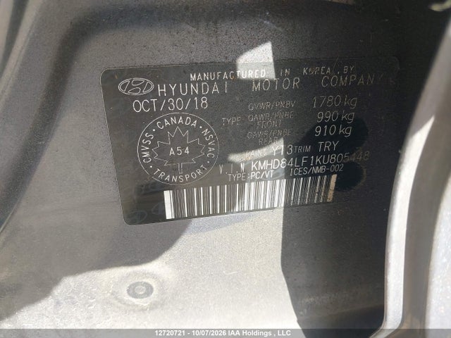 Продажа на аукционе авто 2019 Hyundai Elantra Preferred, vin: KMHD84LF1KU805448, номер лота: 12720721