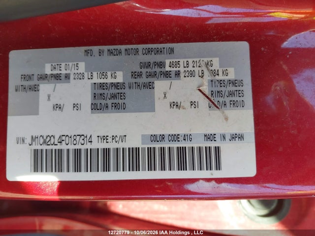 Mazda Mazda5 Gs 2015 JM1CW2CL4F0187314 Image 9