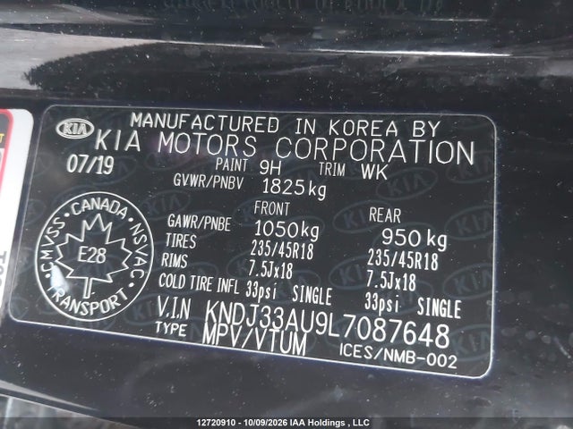 KIA Soul 2020 KNDJ33AU9L7087648 Image 9