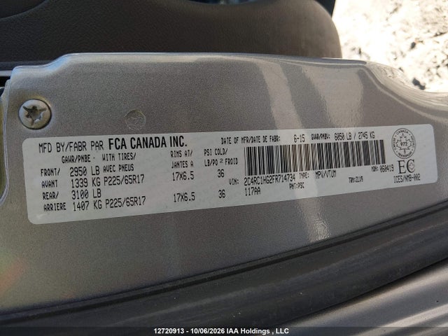 Продажа на аукционе авто 2015 Chrysler Town & Country S, vin: 2C4RC1HG2FR714734, номер лота: 12720913