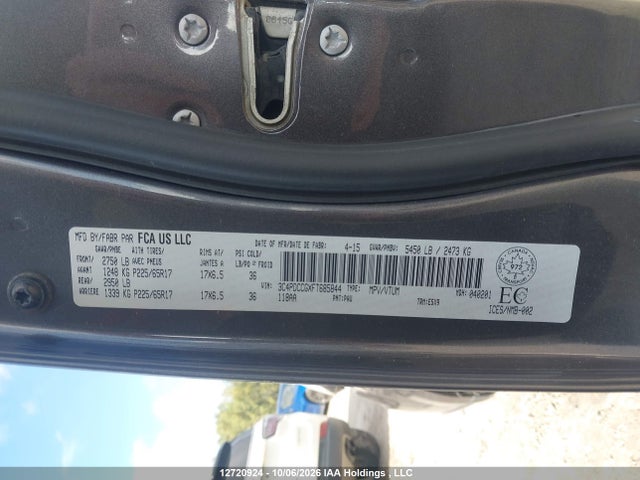 Dodge Journey Sxt/limited 2015 3C4PDCCGXFT685844 Image 9