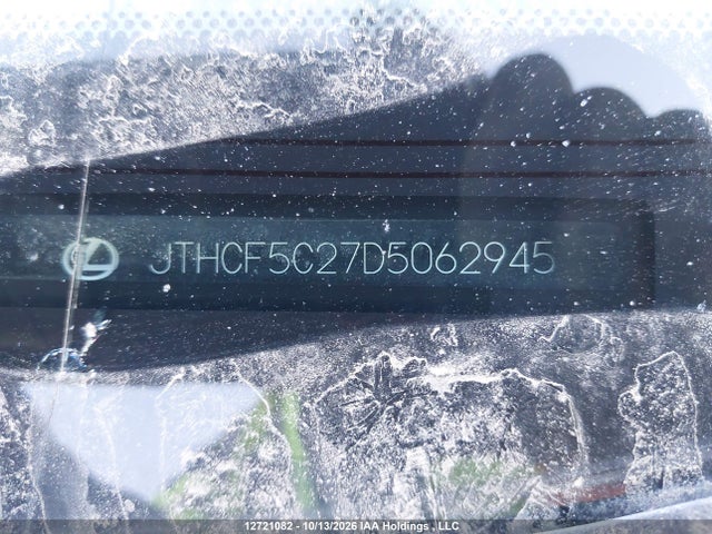12721082 :رقم المزاد ، JTHCF5C27D5062945 vin ، 2013 Lexus Is 250 مزاد بيع