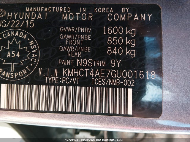 Hyundai Accent 2016 KMHCT4AE7GU001618 Image 19