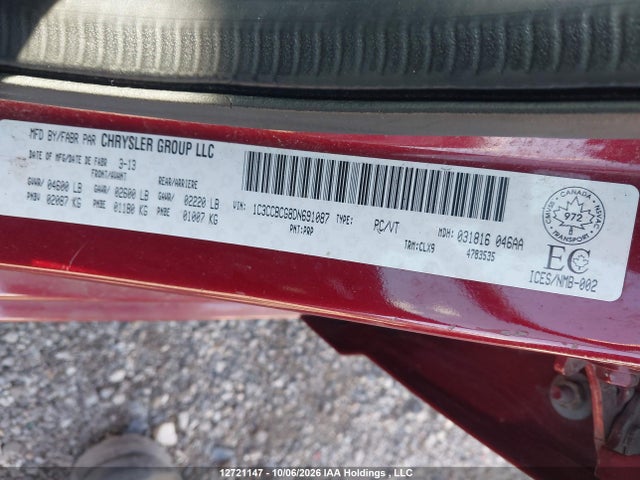 Aukcja sprzedaży 2013 Chrysler 200 Limited, vin: 1C3CCBCG8DN691087, numer aukcji: 12721147