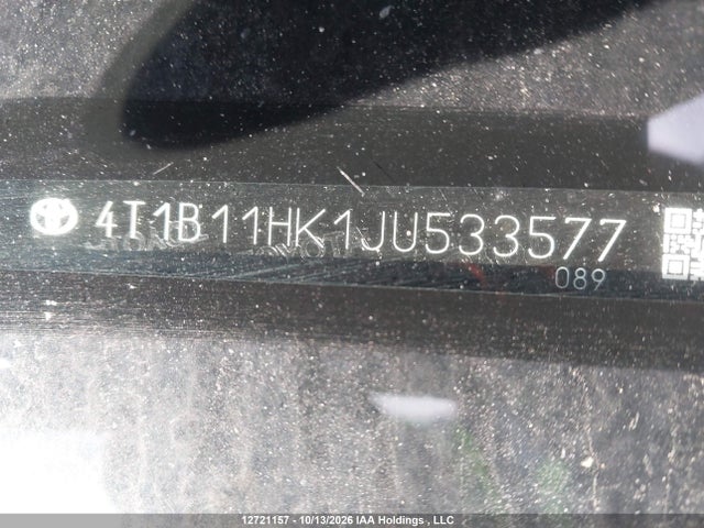 Aukcja sprzedaży 2018 Toyota Camry L/le/xle/se/xse, vin: 4T1B11HK1JU533577, numer aukcji: 12721157