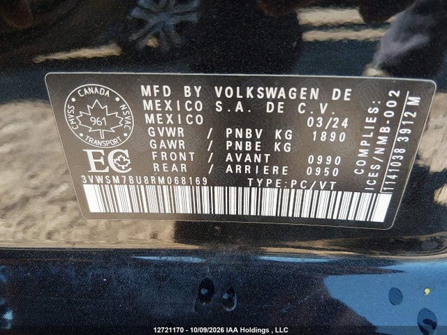 3VWSM7BU8RM068169 Volkswagen Jetta Comfortline